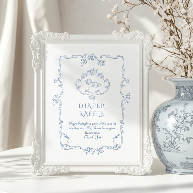 Affiche Toile Chinoiserie Vintage tombole (Créateur téléchargé)