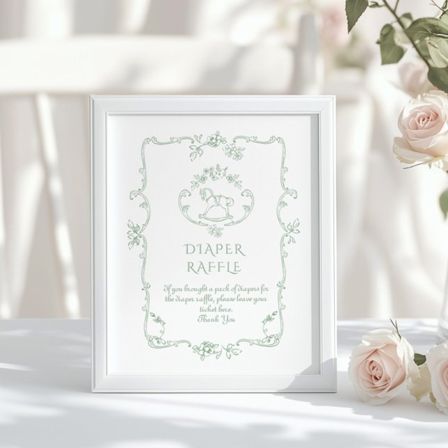 Affiche Toile Chinoiserie Vintage tombole (Créateur téléchargé)