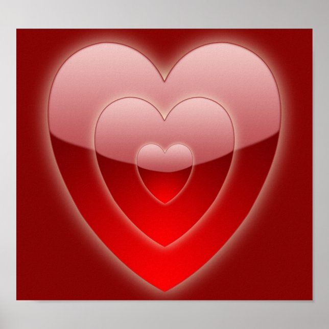 Affiche Toile Coeurs Concentrés Imprimer (Devant)