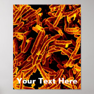 Affiche toile d'affiche d'art abstrait de microbiologie de