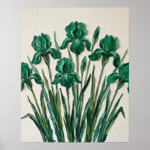 Affiche Toile d'art abstrait vert émeraude