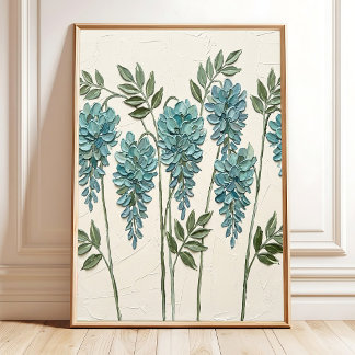Affiche Toile d'art mural minimaliste abstrait Wisteria sa