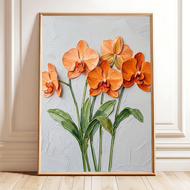 Affiche Toile d'art Orange Orchidée (Créateur téléchargé)