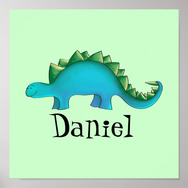 Affiche Toile de 11x11 Canvas Art - Stegosaurus pour la nu (Devant)