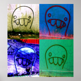Affiche Toile de caractères Grafitti