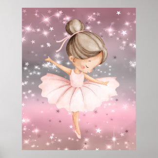 Affiche Toile de danseuse ballerine étincelante