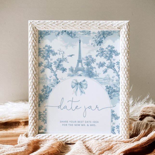 Affiche Toile de jouy date nuit idées nuptiale (Créateur téléchargé)