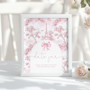 Affiche Toile de Jouy française idées de soirée en rose ma