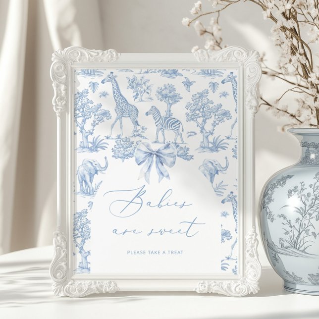 Affiche Toile de Jouy Safari Les bébés français sont doux (Créateur téléchargé)