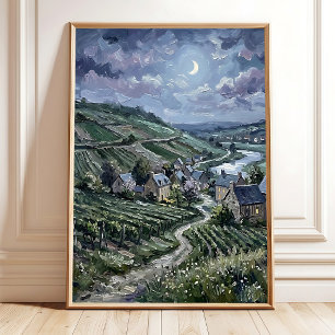 Affiche Toile de paysage printanier de Normandie