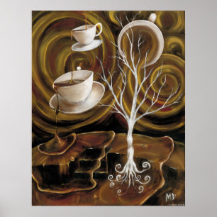 Affiche Toile de rêves de café