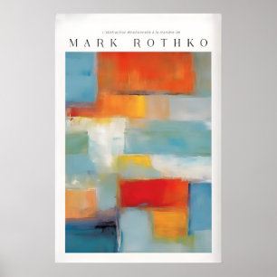 Affiche Toile de Rothko Abstraction de Couleur Peinture Mo