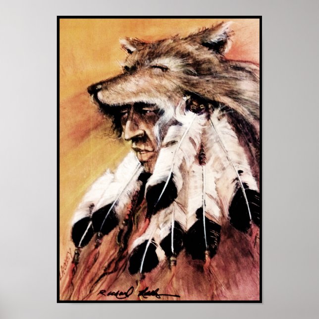 Affiche Toile en coiffure de loup (Devant)