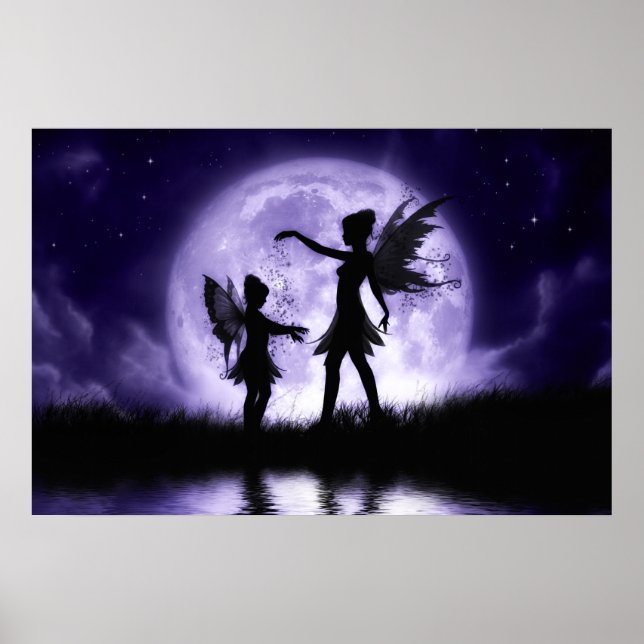 Affiche Toile Fairy Sisters Imprimer par Julie Fain (Devant)