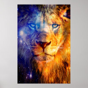 Affiche Toile Lion Heavens