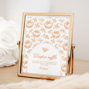 Affiche Toile Little mignon sexe neutre Diaper tombole