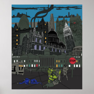 Affiche Toile Londres Autre scène