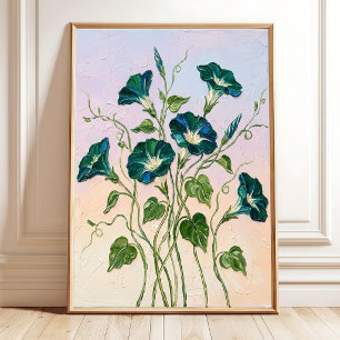 Affiche Toile murale moderne de luxe Glory Morning émeraud