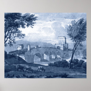 Affiche Toile pastorale - Pont