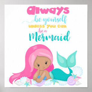 Affiche Toile Premium Mermaid (Gloss)