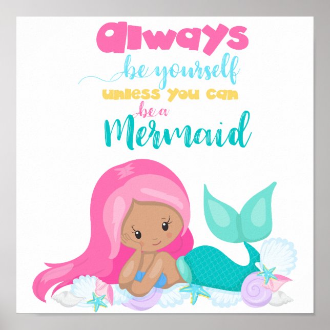 Affiche Toile Premium Mermaid (Gloss) (Devant)