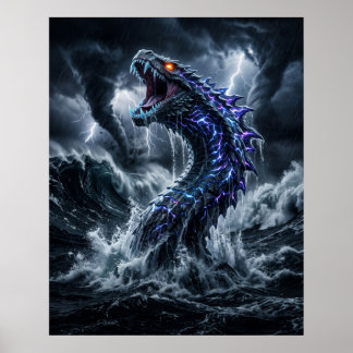 Affiche Toile Raz-de-marée du Léviathan de la Tempête
