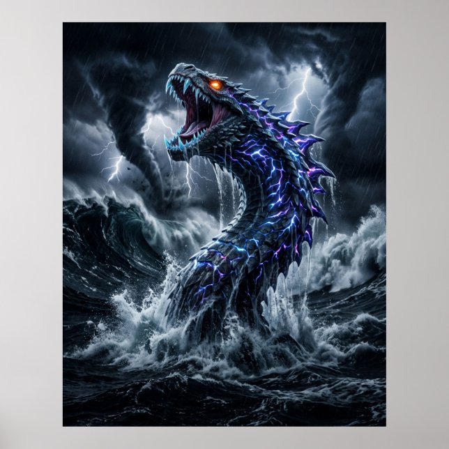 Affiche Toile Raz-de-marée du Léviathan de la Tempête (Devant)