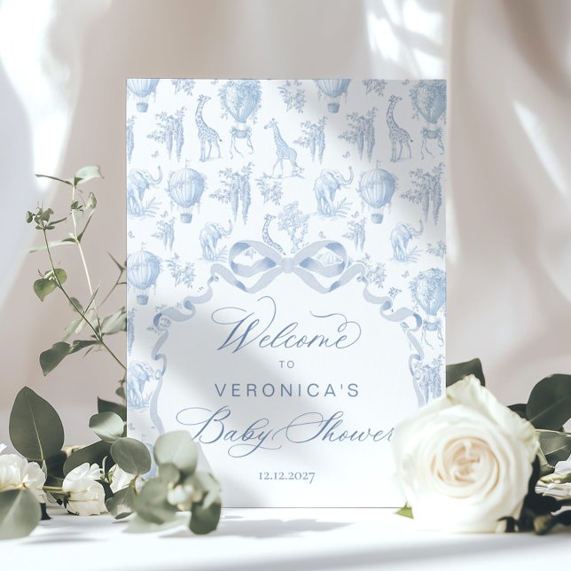 Affiche Toile Safari animaux Arch Baby shower Bienvenue (Créateur téléchargé)