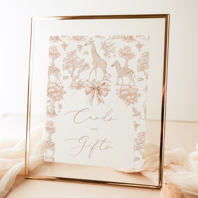 Affiche Toile Safari animaux Boho Cartes et cadeaux (Créateur téléchargé)