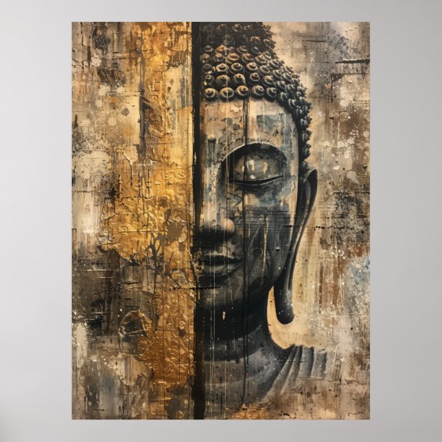 Affiche Toile Serene Bouddha Imprimer pour Décor Zen Maiso (Devant)