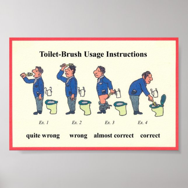 Affiche Toilet Brush Instructions (Devant)