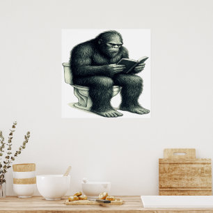 Affiche Toilette Bigfoot