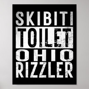 Affiche Toilette Skibiti Ohio Rizzler Gen Alpha Slang Infl