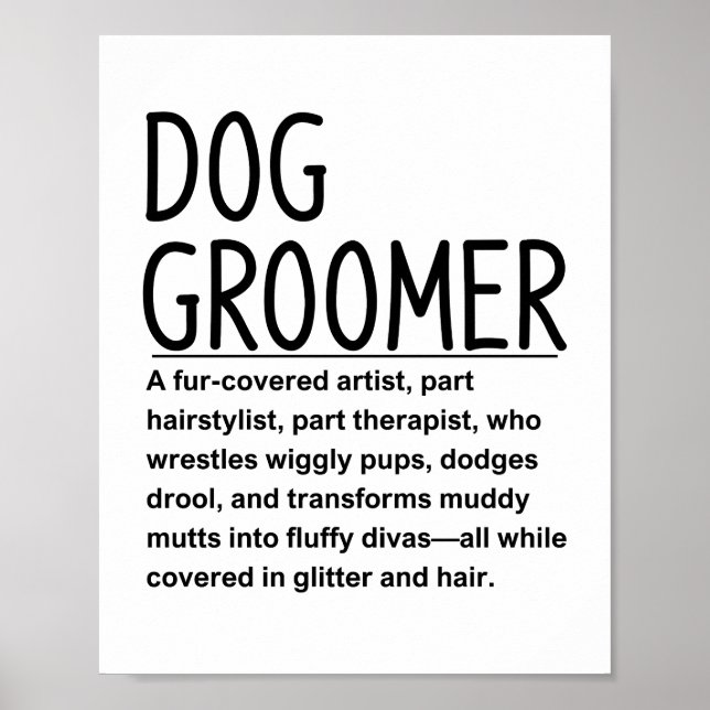 Affiche Toiletteur pour chiens (Devant)