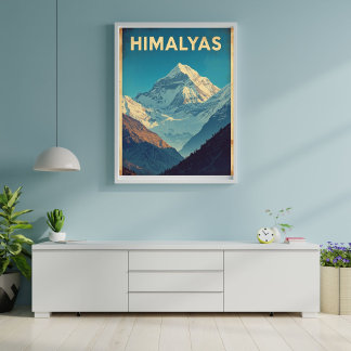 Affiche Toit du Monde – Himalayas Voyage Vintage