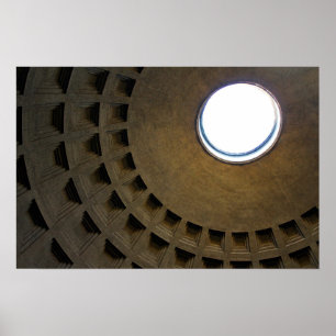 Affiche Toit du Panthéon à Rome, Italie