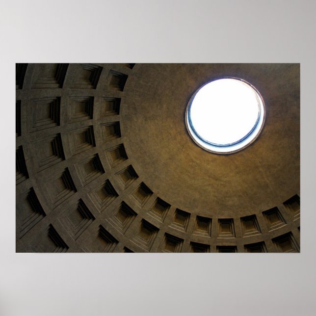 Affiche Toit du Panthéon à Rome, Italie (Devant)