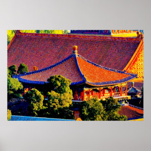 Affiche Toit du Pavillon Bleu  Ville interdite