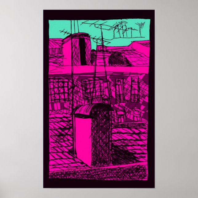 Affiche toit en lisbonne (Devant)