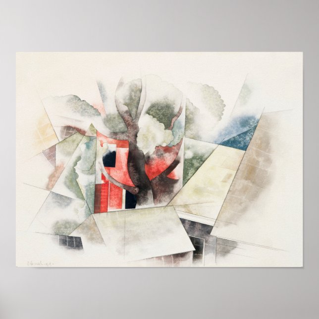 Affiche Toits et Fantaisie (1918) | Charles Demuth (Devant)
