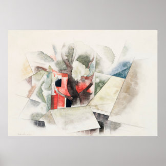 Affiche Toits et Fantaisie de Charles Demuth