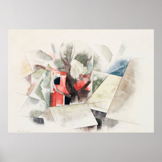 Affiche Toits et Fantaisie de Charles Demuth (Devant)