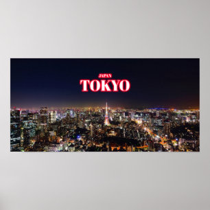 Affiche Tokyo City at Night - Japon