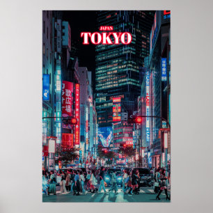 Affiche Tokyo City at Night - Japon