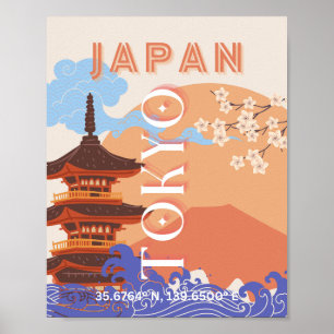 Affiche Tokyo Japan Travel Art
