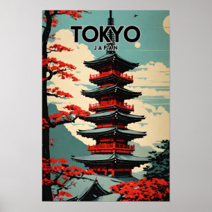 Affiche Tokyo Japon Nostalgic Retro Voyage
