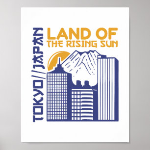 Affiche Tokyo Japon Terre du Soleil Levant Conception de P