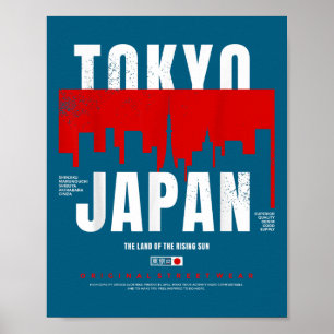Affiche Tokyo Japon Terre du Soleil Levant Original St