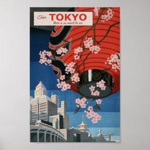 Affiche Tokyo Japon Vintage voyage japonais