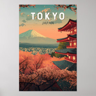 Affiche Tokyo Japon Voyage Art Vintage